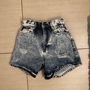 Retrofete Halsey Acid wash high waisted shorts size 24